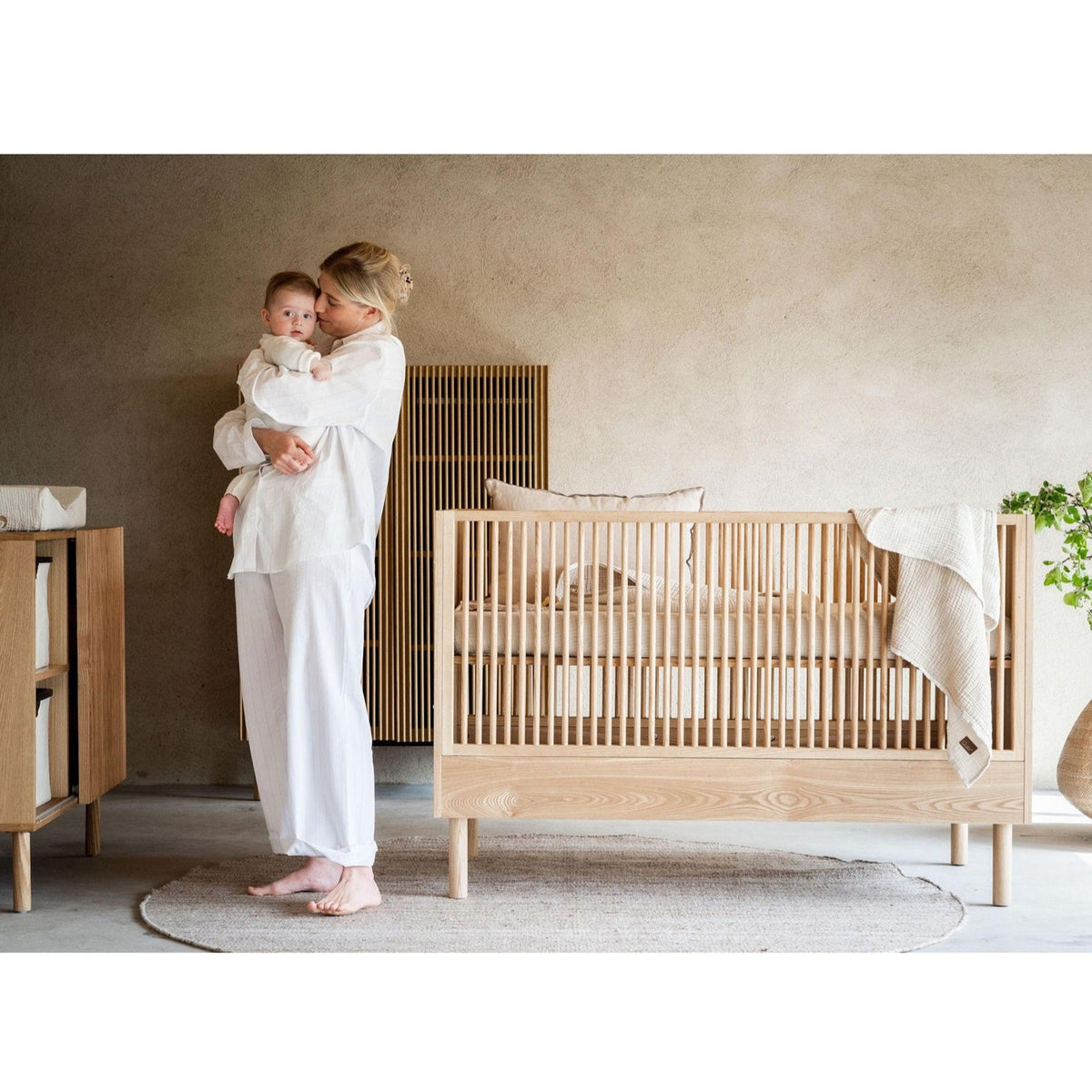 Hai No Ki Cot Bed 140 x 70cm Ash