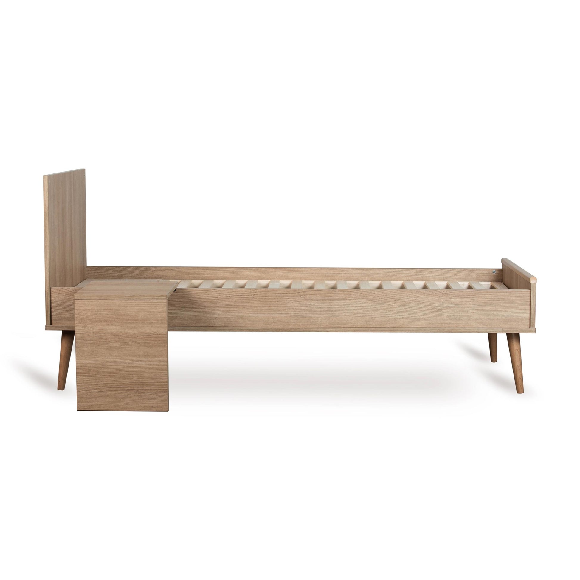 Quax Flow Convertible Cot Bed - 140 x 70 cm - Honey Ash
