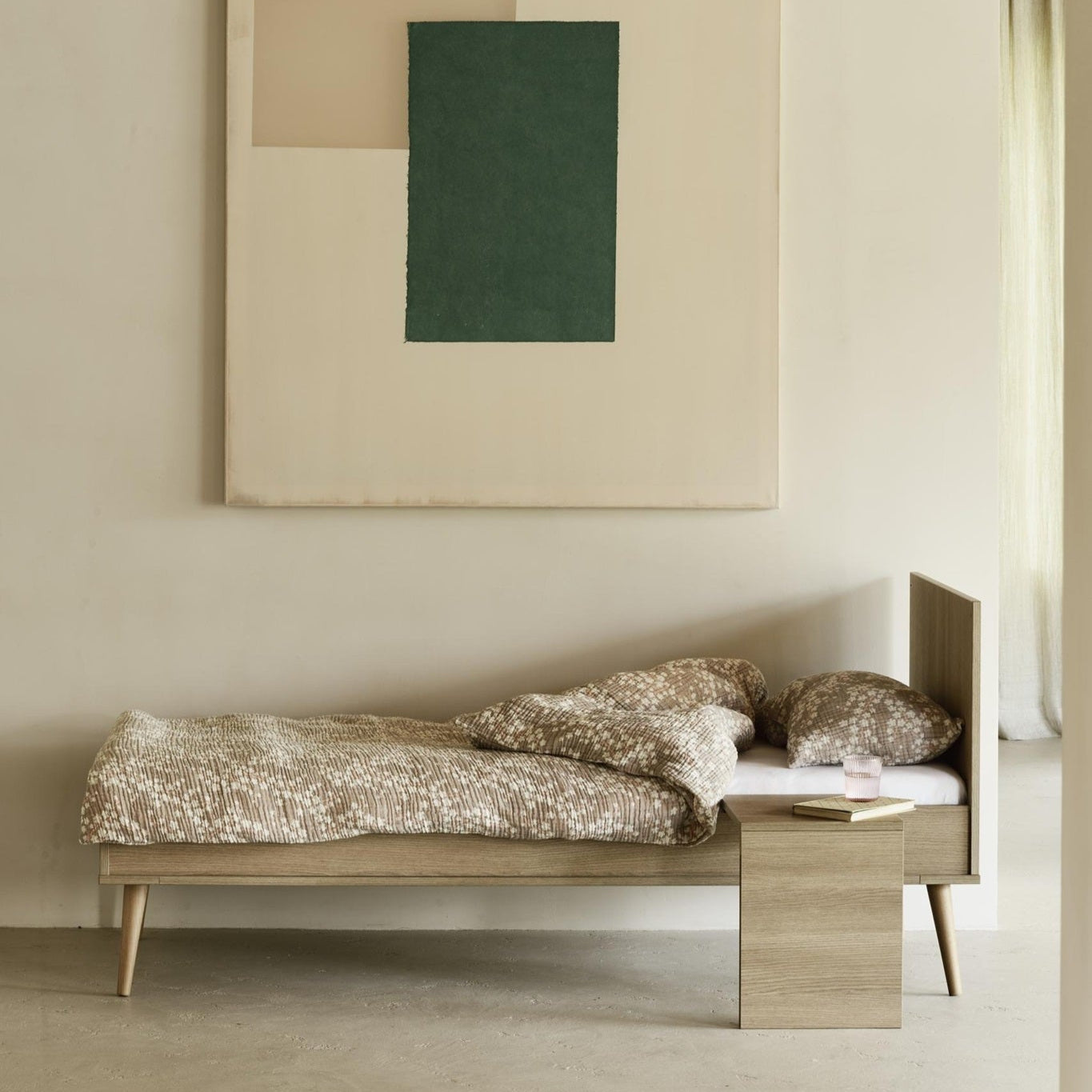Quax Flow Convertible Cot Bed - 140 x 70 cm - Honey Ash