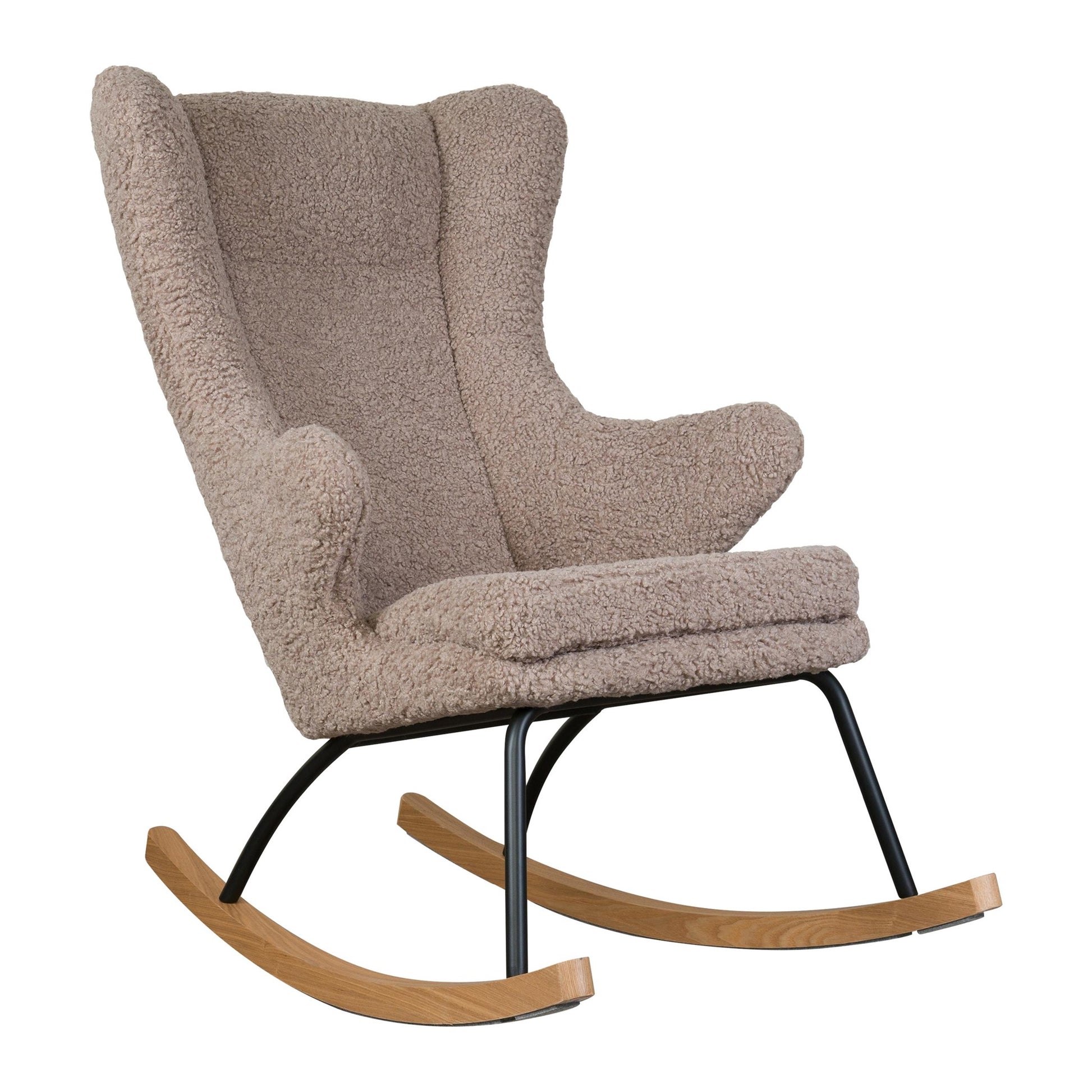 Quax De Luxe Adult Rocking Nursing Chair - Teddy/Stone