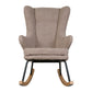 Quax De Luxe Adult Rocking Nursing Chair - Teddy/Stone