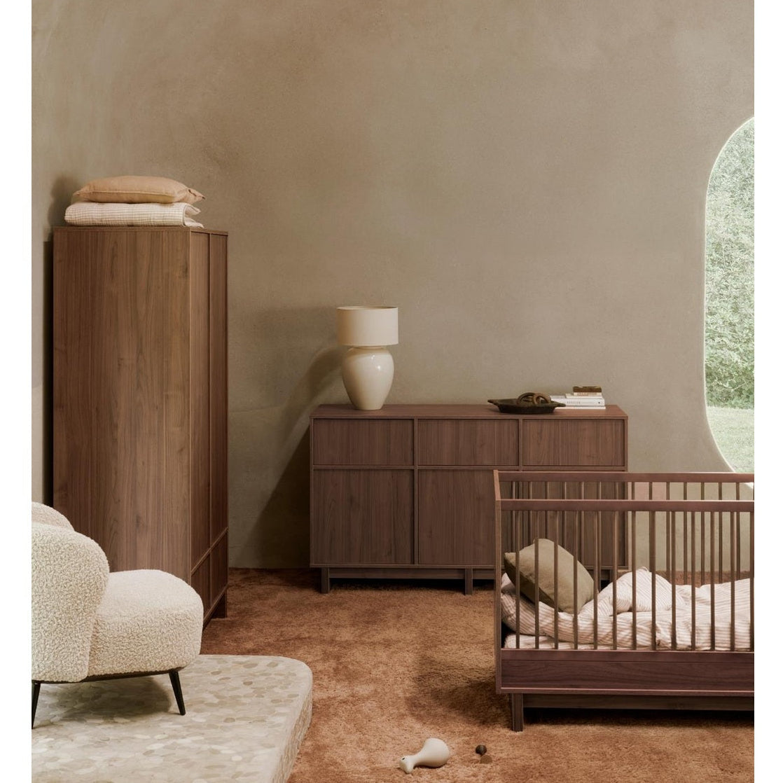 Quax Kyo Convertible Cot Bed - 120 x 70 cm - Walnut