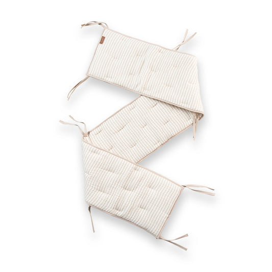 Quax Cot Bumper - Natural Collection - Stripes