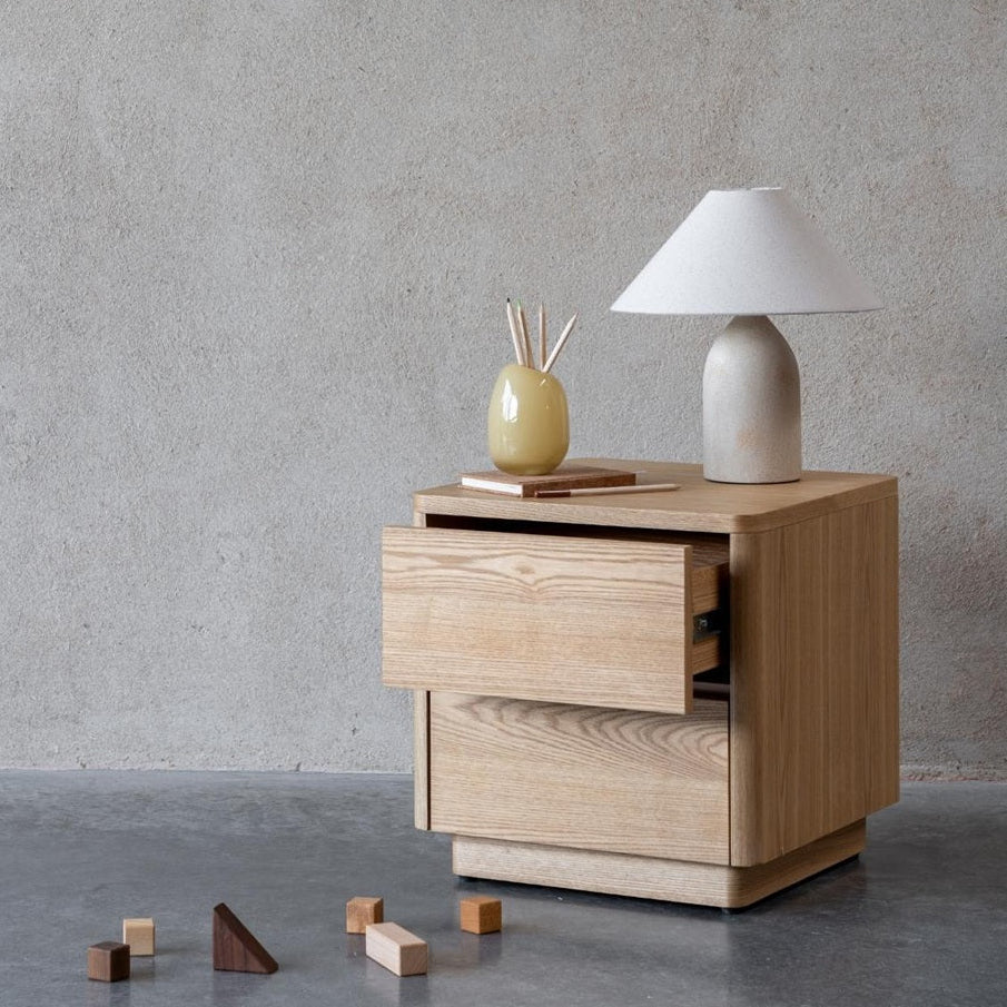 Quax Bedside Table - 2 Drawers - Natural Ash