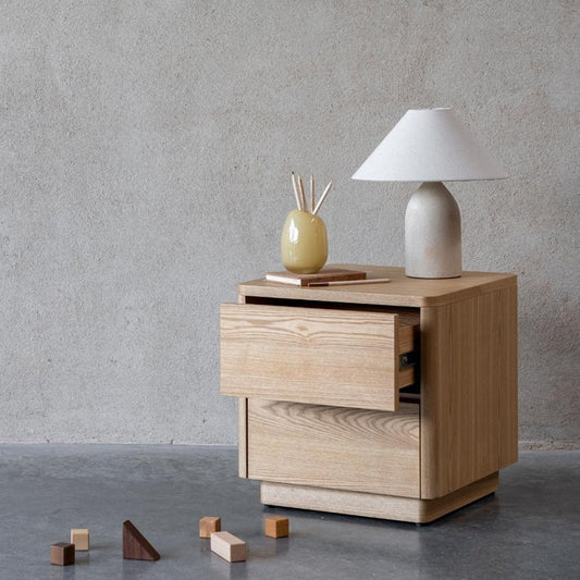 Quax Bedside Table - 2 Drawers - Natural Ash