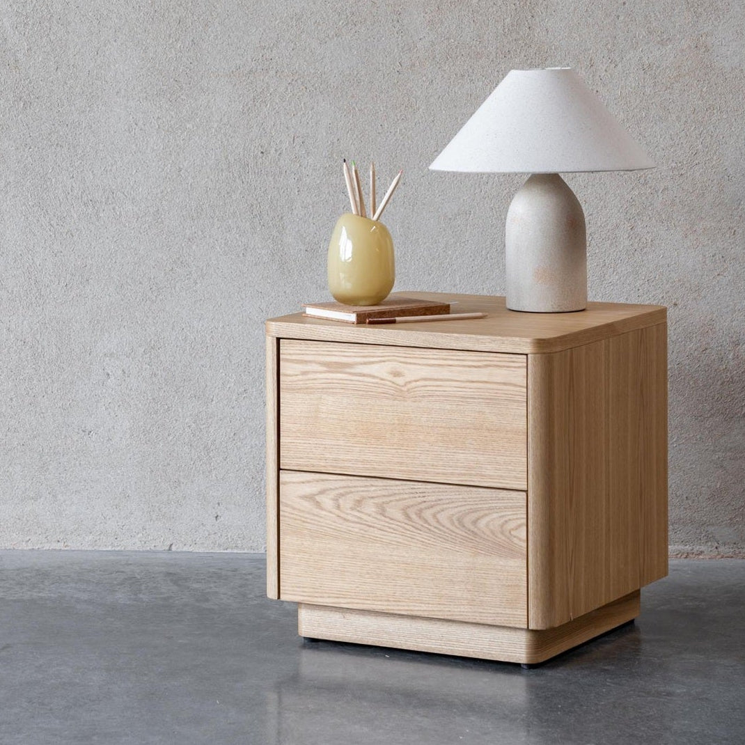 Quax Bedside Table - 2 Drawers - Natural Ash