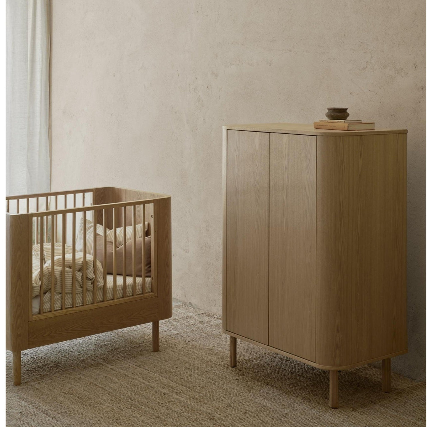 Quax Yume Wardrobe - Flat Doors - Natural Ash