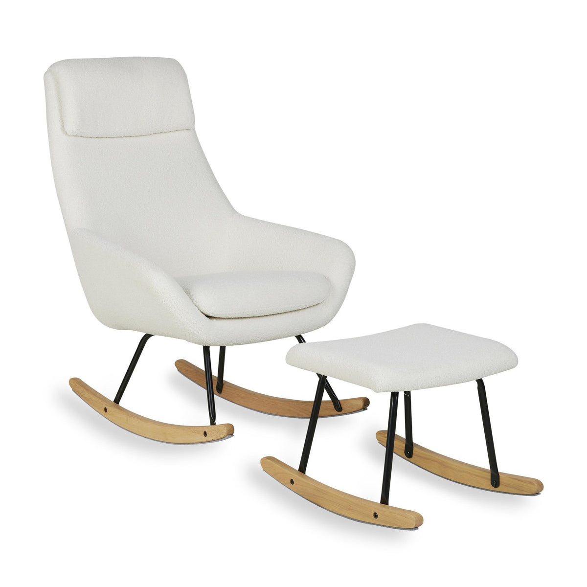 Small Rocking Footstool Quax Hocker Rocker Rocking Footstool - Basic/Nordic - Cream Sheep ...