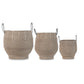 Quax Seagrass Storage Baskets - Set of 3 - Cacao