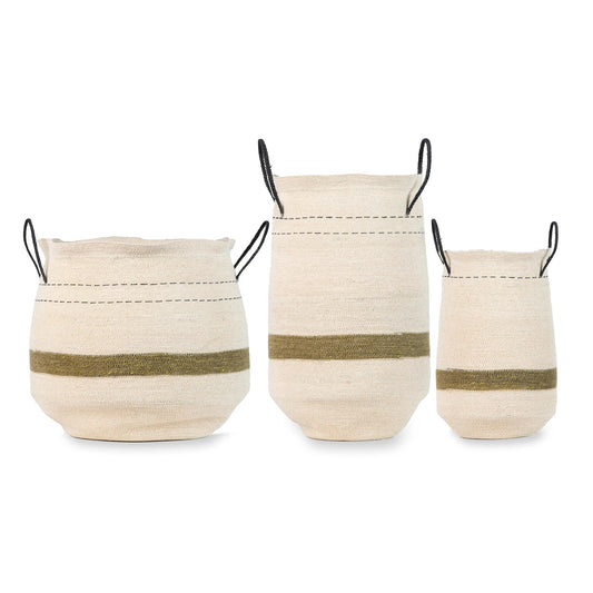 Quax Seagrass Storage Baskets - Set of 3 - Natural