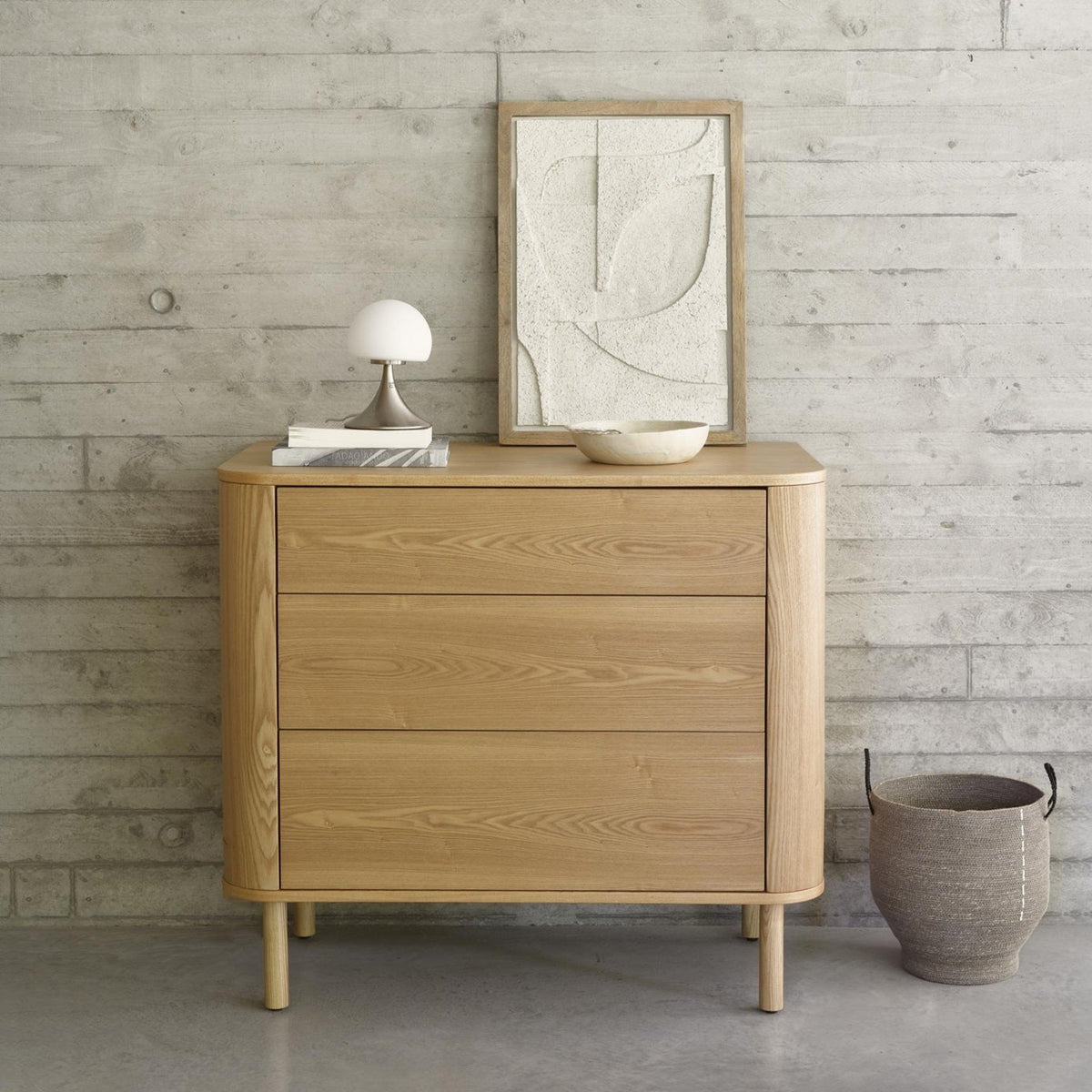 Yume 3 Drawer Dresser Ash