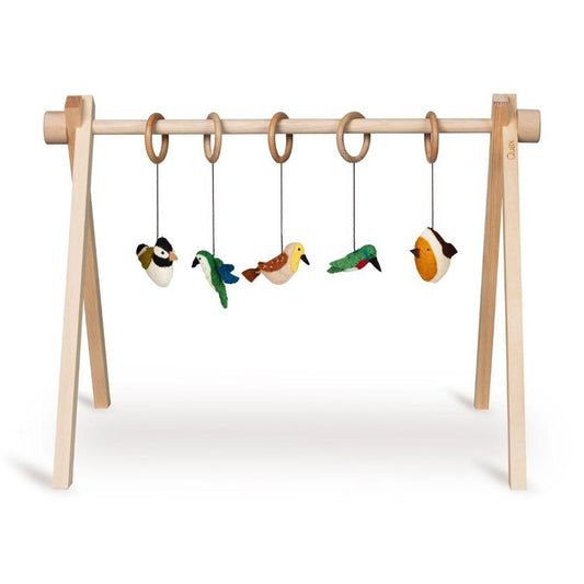 Quax Wooden Baby Gym with Bird Toys