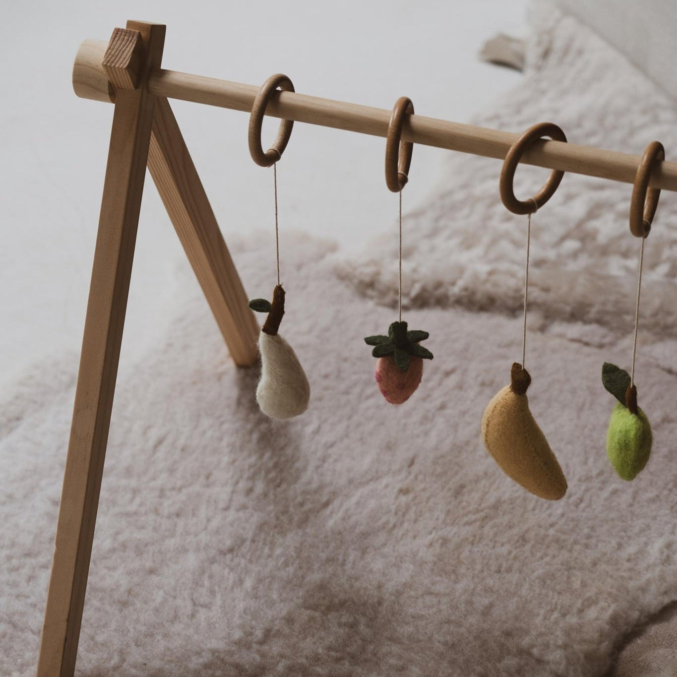 Quax Wooden Baby Gym with Fruit Toys