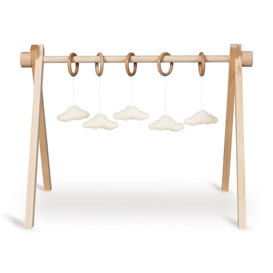Quax Wooden Baby Gym with Cloud Toys