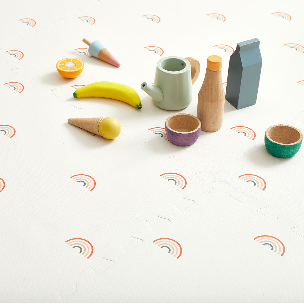 gus + beau Rainbow Foam Playmat Set - Cream