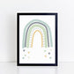 The Little Jones Rainbow Love print - greens