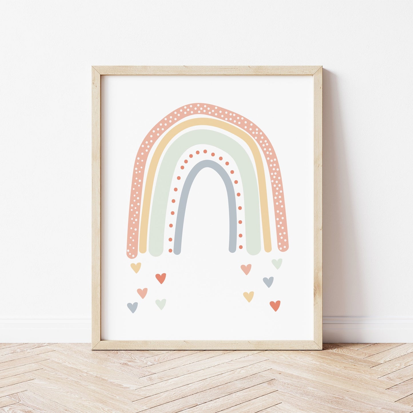 The Little Jones Rainbow Love Print - Peaches