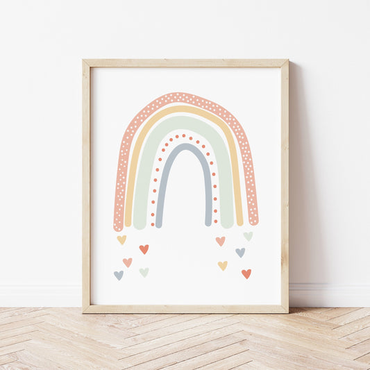 The Little Jones Rainbow Love Print - Peaches