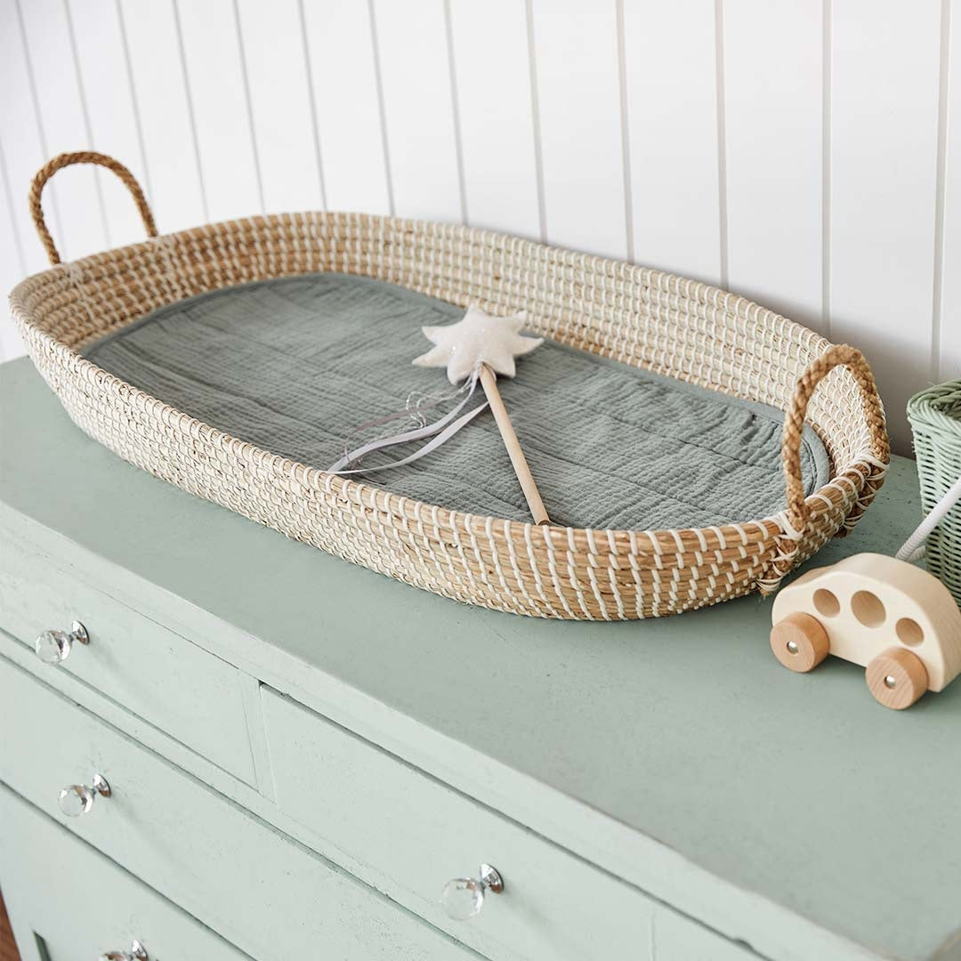 Olli Ella Reva Seagrass Changing Basket