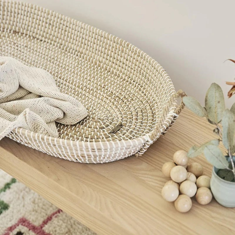 Olli Ella Reva Seagrass Changing Basket