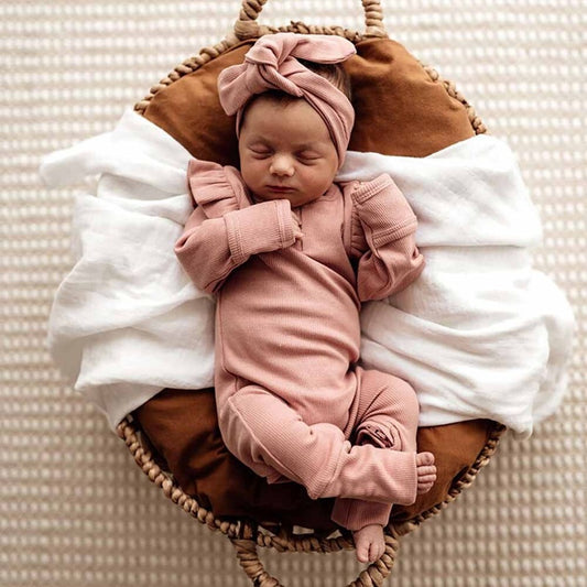 Snuggle Hunny Organic Baby Growsuit - Rose