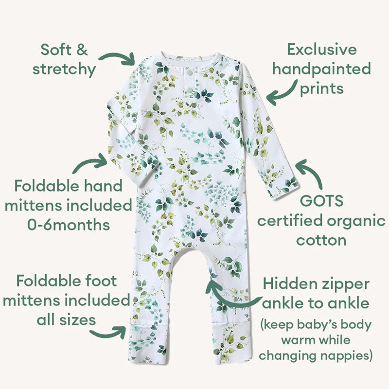 Snuggle Hunny Organic Baby Growsuit - Eden
