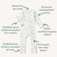 Snuggle Hunny Organic Baby Snugglesuit Convertible Romper - Garden Friends