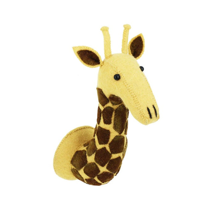 Fiona Walker Giraffe Felt Animal Wall Head - Mini