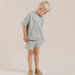 Rylee + Cru Children's Terry Sweat Shorts - Blue Fog