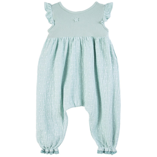 Tocoto Vintage Baby Swiss Embroidered Jumpsuit - Mint Green