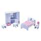 Tidlo Wooden Dolls House Bedroom Furniture Set