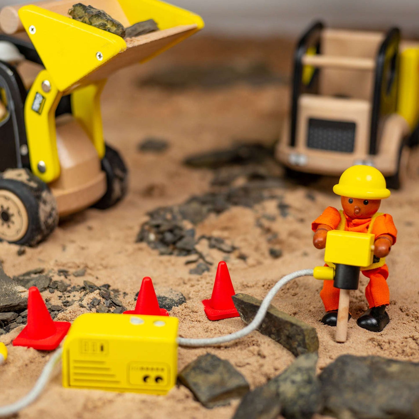 Tidlo Wooden Construction Equipment Playset