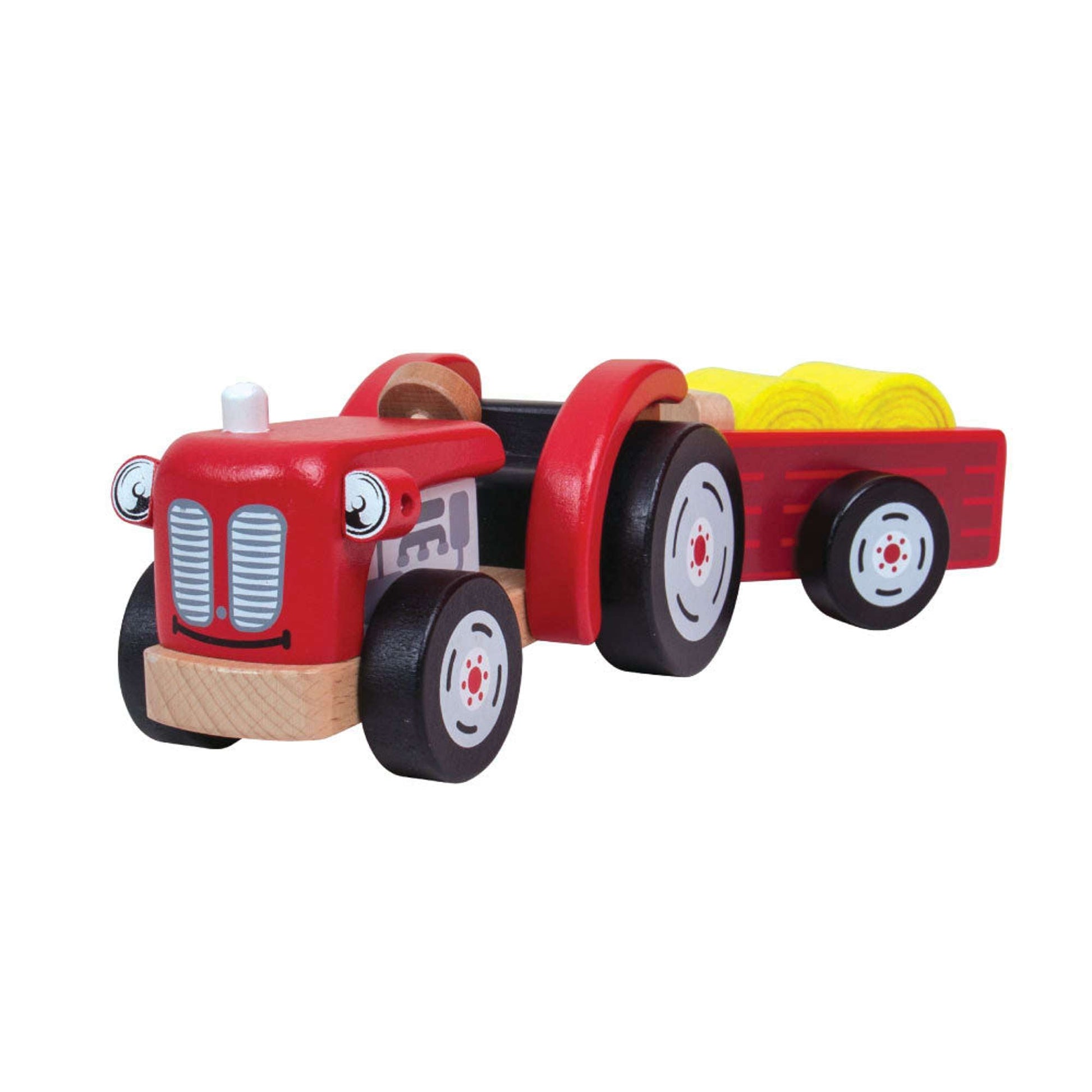 Tidlo Wooden Toy Tractor & Trailer