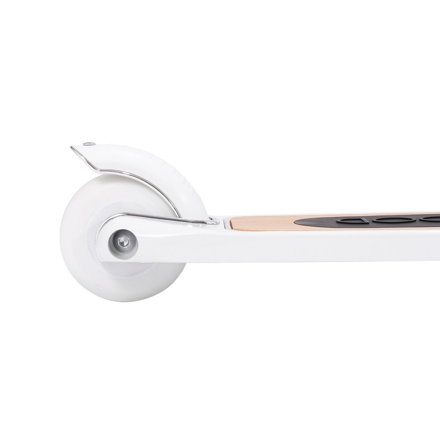 White scooter with a white wheel on a white background