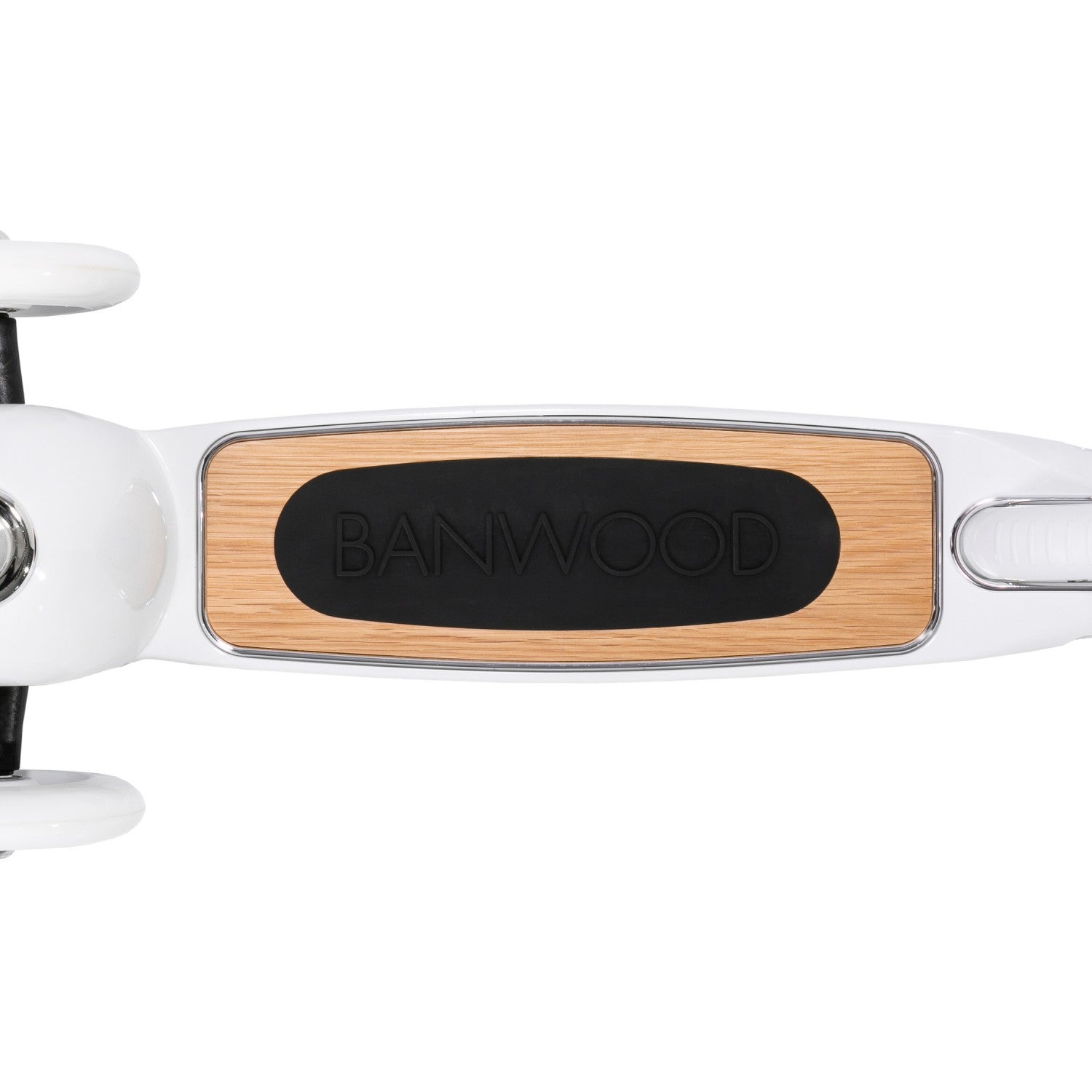 Close-up of a product with 'Banwood' branding on a white background