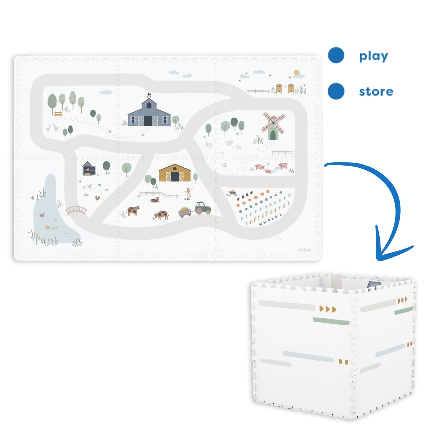 Play & Go Tiloo Puzzle Mat - Farm