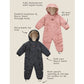 Toastie Kids Padded Winter Suit - Floral