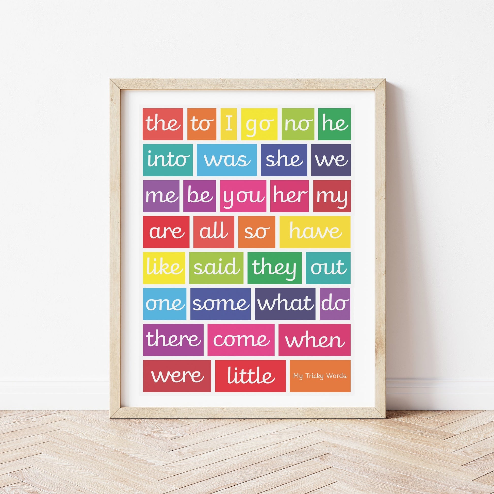 The Little Jones Tricky Words Print - Brights