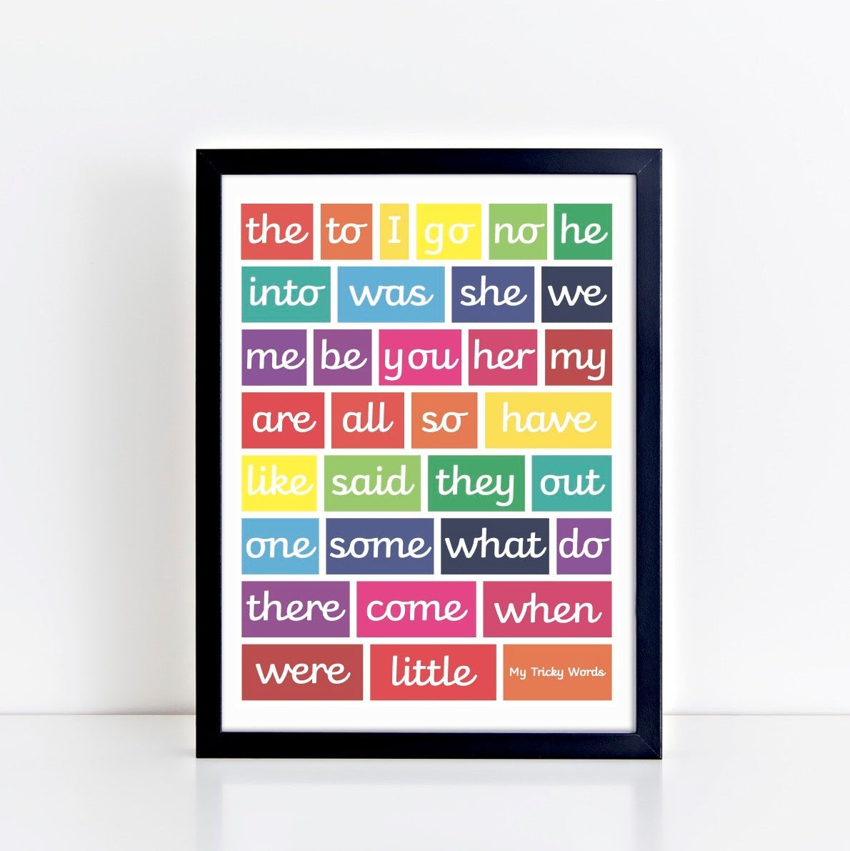 The Little Jones Tricky Words Print - Brights