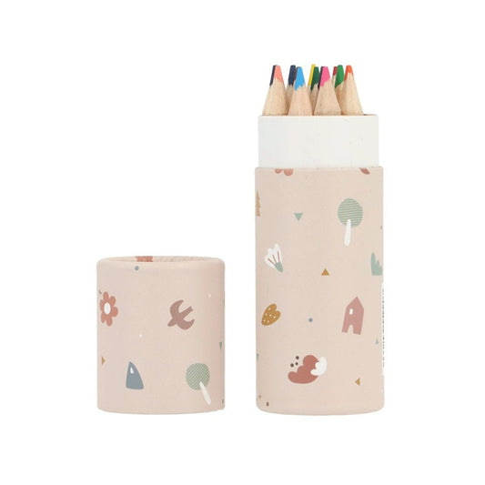 Tutete Tube of 12 Coloured Pencils - Geometric Nature