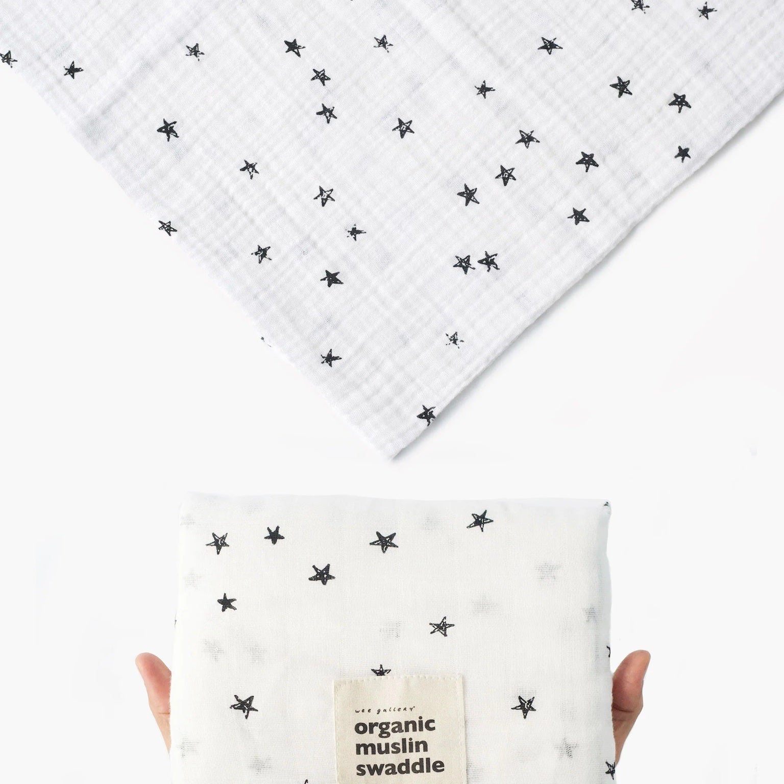 Wee Gallery Organic Sensory Muslin Swaddle - Stars