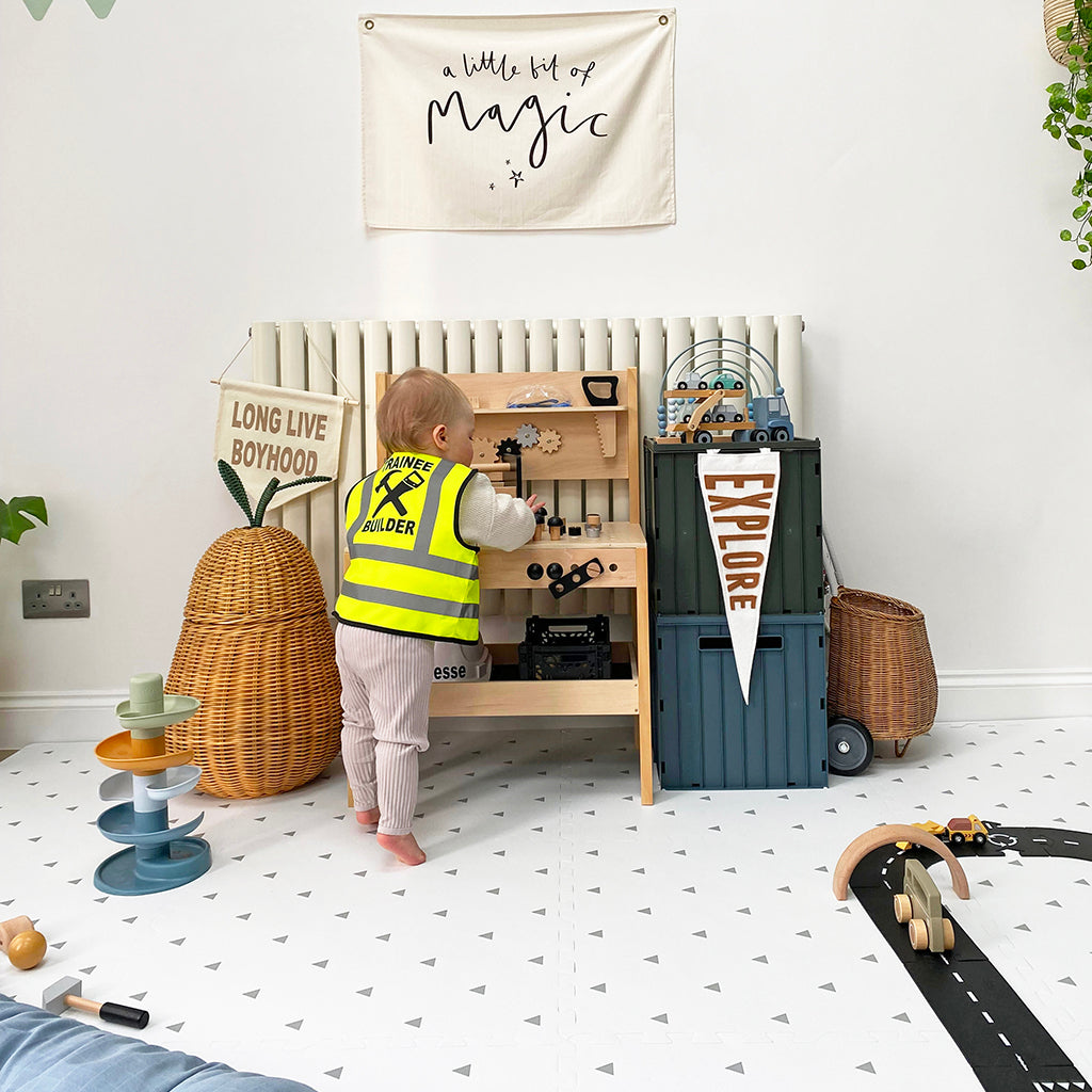 gus + beau Triangle Foam Playmat Set - White