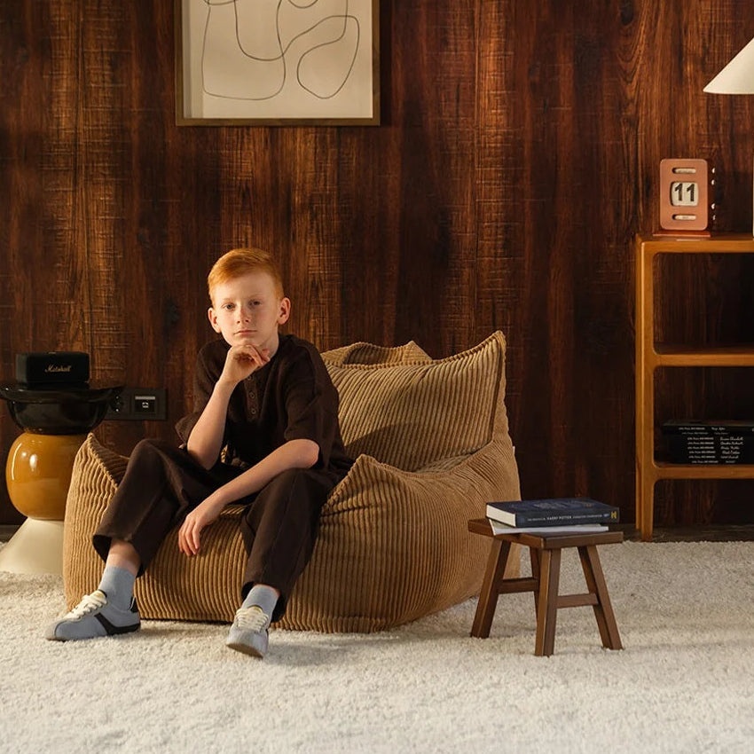 Wigiwama Club Teen Beanbag Chair - Corduroy Toffee