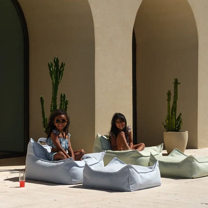 Wigiwama Outdoor Square Ottoman - Azure