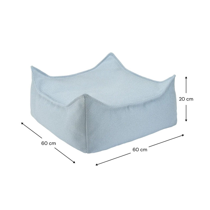 Wigiwama Outdoor Square Ottoman - Azure