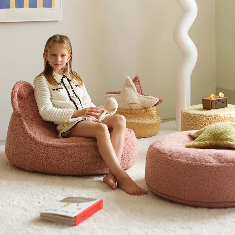 Wigiwama Bear Beanbag Chair - Guava