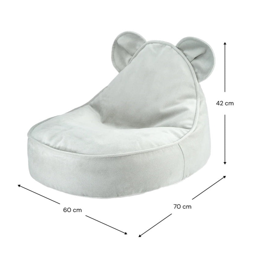 Wigiwama Bear Beanbag Chair - Velvet Misty Green