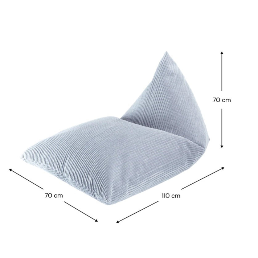 Wigiwama Big Lounger Beanbag Chair - Corduroy Blueberry