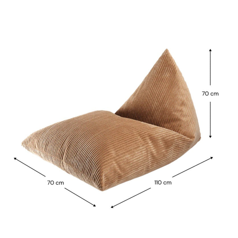 Wigiwama Big Lounger Beanbag Chair - Corduroy Toffee