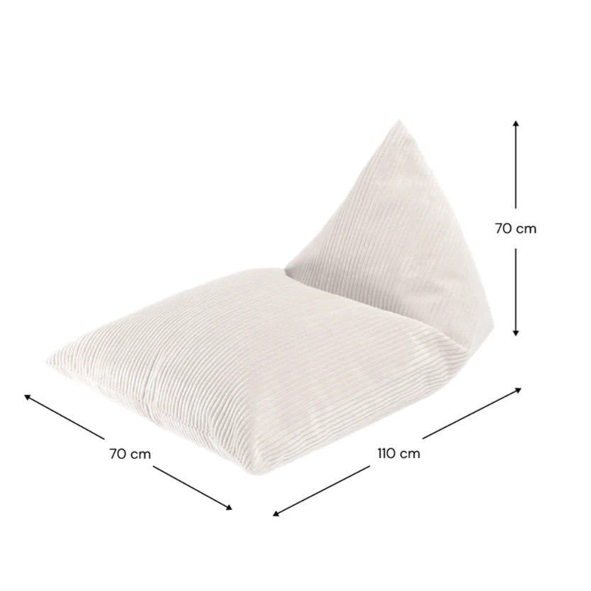 Wigiwama Big Lounger Beanbag Chair - Corduroy Marshmallow